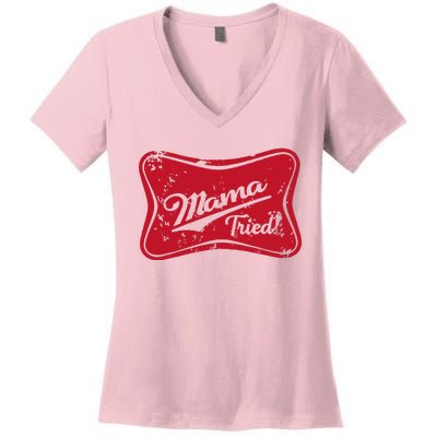 Mama Tried Country Outlaw Music Western Women's V-Neck T-Shirt