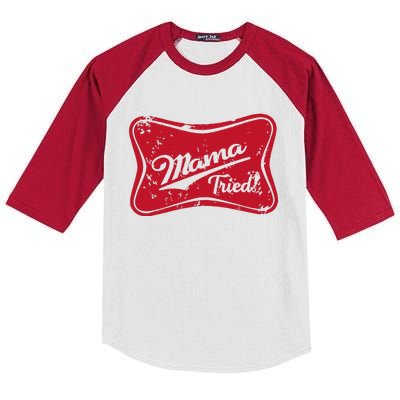 Mama Tried Country Outlaw Music Western Kids Colorblock Raglan Jersey