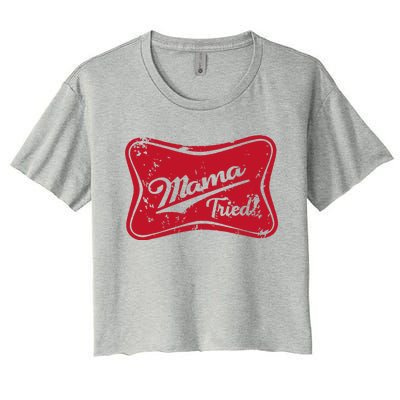 Mama Tried Country Outlaw Music Western Women's Crop Top Tee