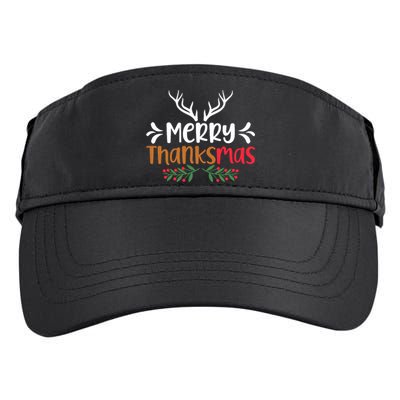 Merry Thanksmas Christmas Thanksgiving Turkey Santa Adult Drive Performance Visor