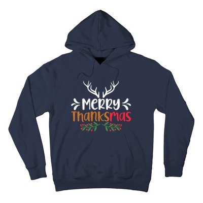 Merry Thanksmas Christmas Thanksgiving Turkey Santa Hoodie