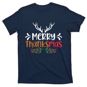 Merry Thanksmas Christmas Thanksgiving Turkey Santa T-Shirt