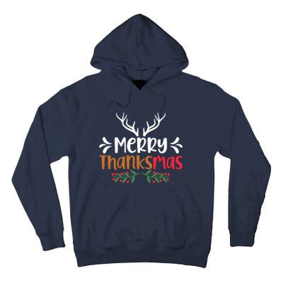 Merry Thanksmas Christmas Thanksgiving Turkey Santa Tall Hoodie