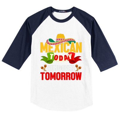 Mexican Today Cinco De Mayo T Baseball Sleeve Shirt