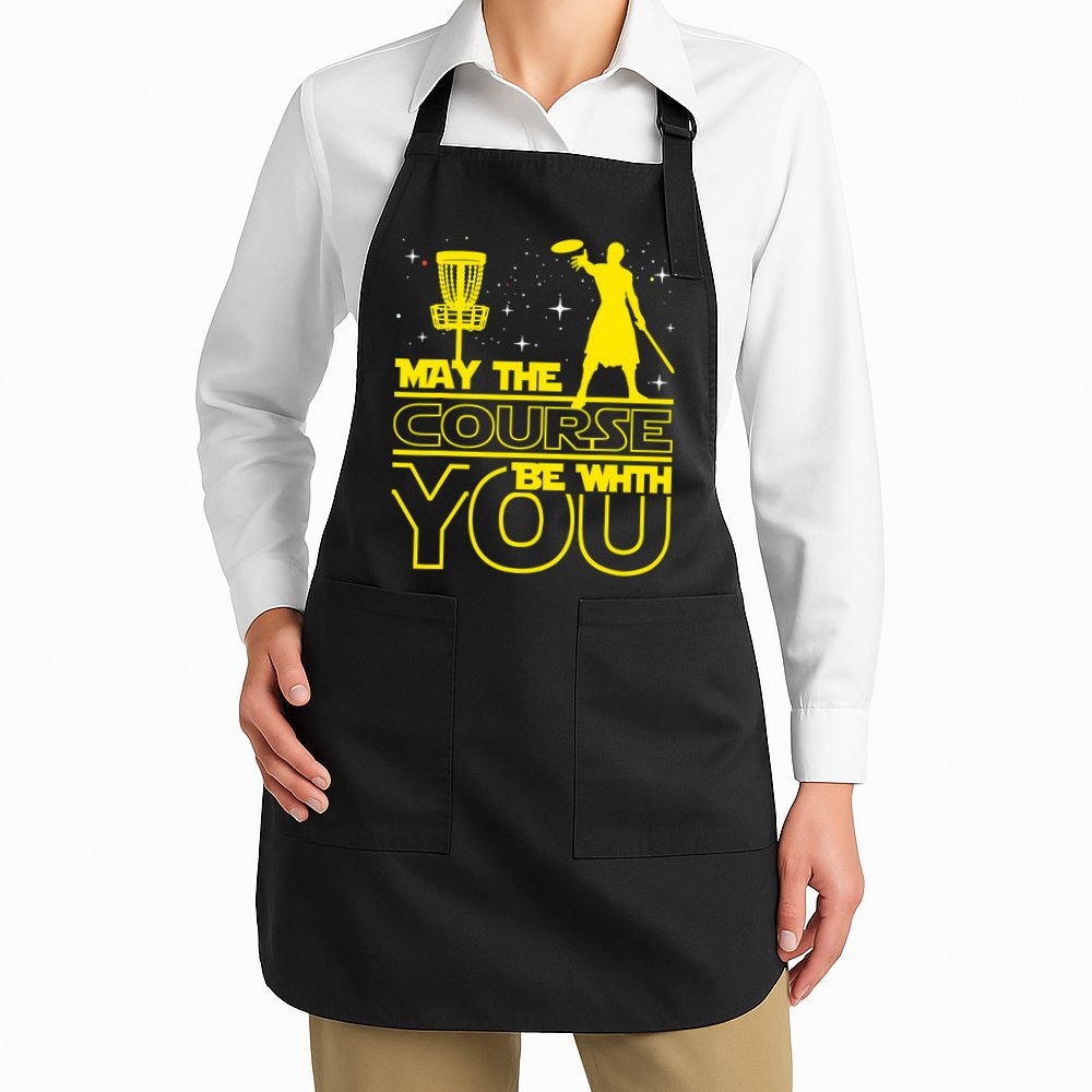 May The Course Be With You - Disc Golf Player Disc Golfer Apron