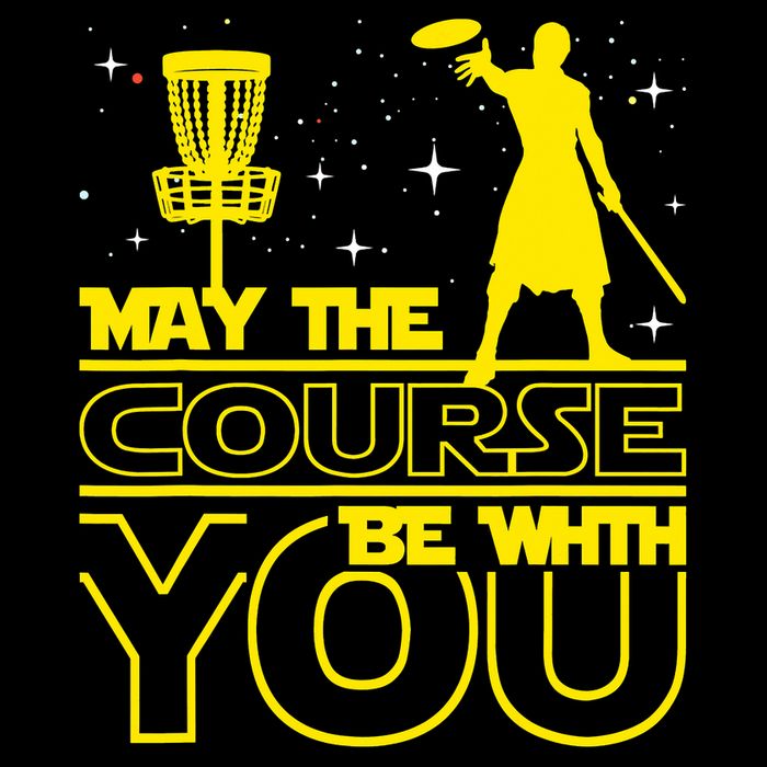 May The Course Be With You - Disc Golf Player Disc Golfer 7-Panel Snapback Hat