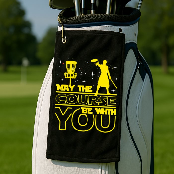 May The Course Be With You - Disc Golf Player Disc Golfer Golf Towel