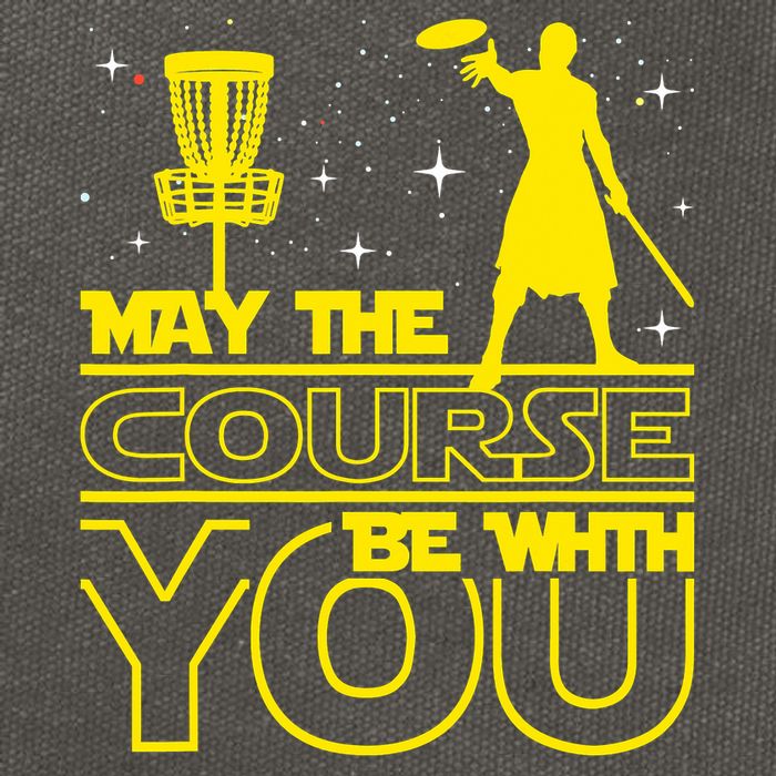 May The Course Be With You - Disc Golf Player Disc Golfer Cotton Canvas Backpack