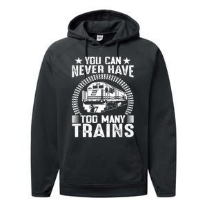 Model Train Collector For Railroad Train Collecting Lover Performance Fleece Hoodie