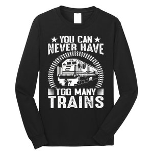 Model Train Collector For Railroad Train Collecting Lover Long Sleeve Shirt