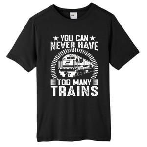 Model Train Collector For Railroad Train Collecting Lover Tall Fusion ChromaSoft Performance T-Shirt