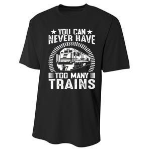 Model Train Collector For Railroad Train Collecting Lover Performance Sprint T-Shirt