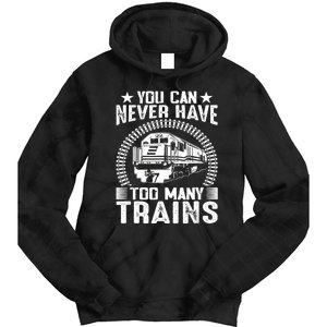 Model Train Collector For Railroad Train Collecting Lover Tie Dye Hoodie