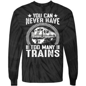 Model Train Collector For Railroad Train Collecting Lover Tie-Dye Long Sleeve Shirt