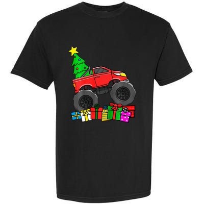 Monster Truck Christmas Tree Garment-Dyed Heavyweight T-Shirt