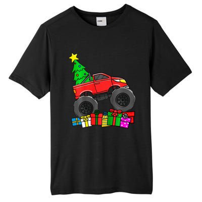 Monster Truck Christmas Tree Tall Fusion ChromaSoft Performance T-Shirt