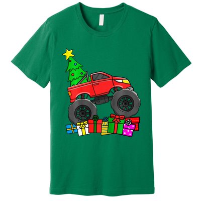 Monster Truck Christmas Tree Premium T-Shirt