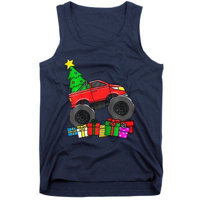 Monster Truck Christmas Tree Tank Top