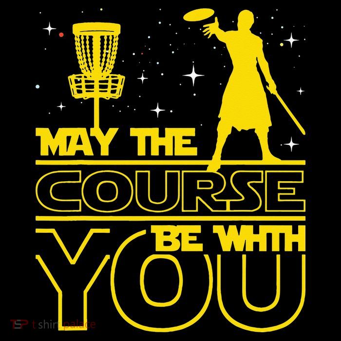 May The Course Be With You - Disc Golf Player Disc Golfer Flexfit Unipanel Trucker Cap