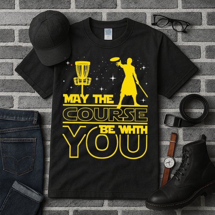 May The Course Be With You - Disc Golf Player Disc Golfer Tall T-Shirt