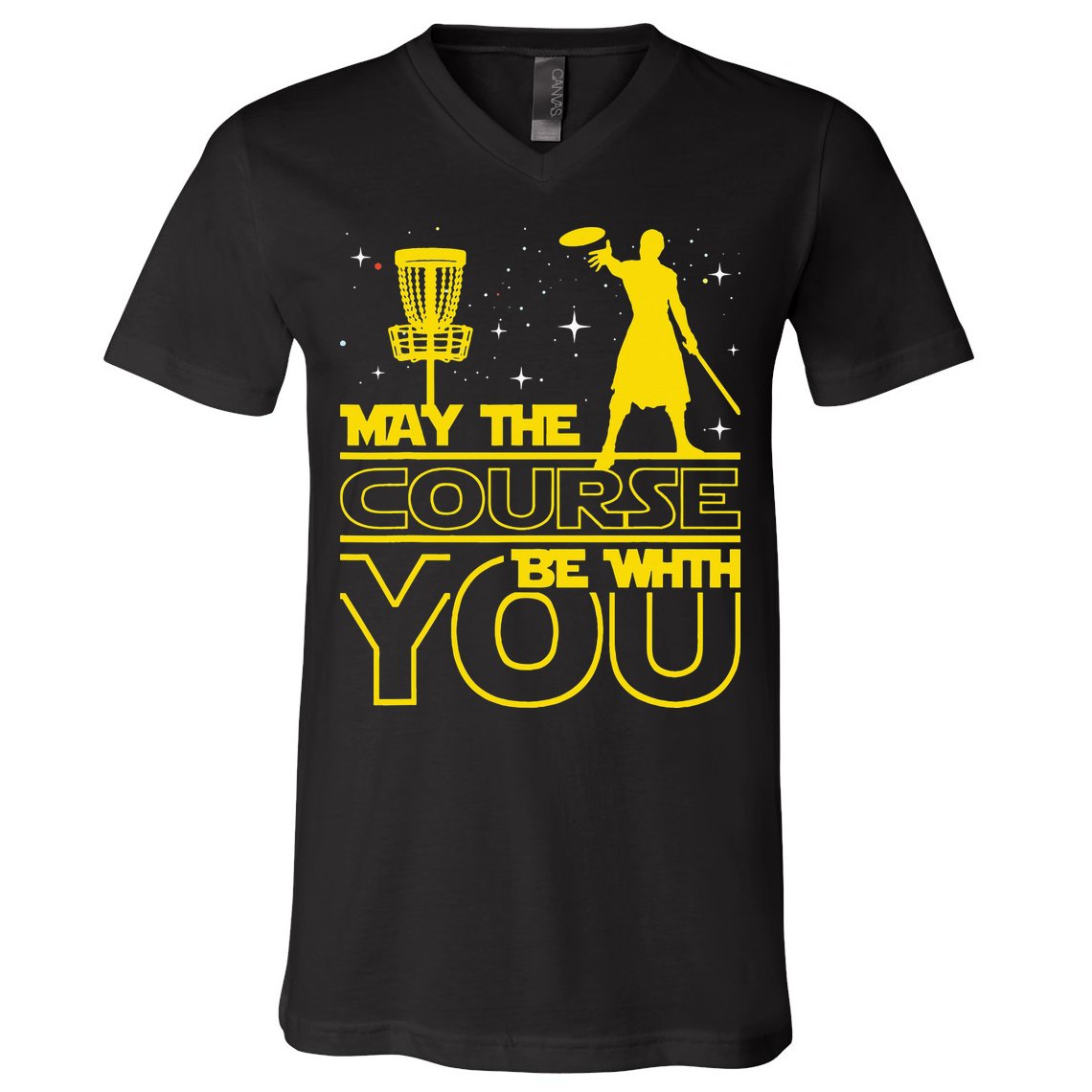 May The Course Be With You - Disc Golf Player Disc Golfer V-Neck T-Shirt