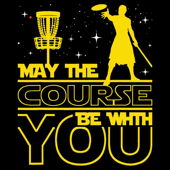 May The Course Be With You - Disc Golf Player Disc Golfer Youth Performance Sprint T-Shirt
