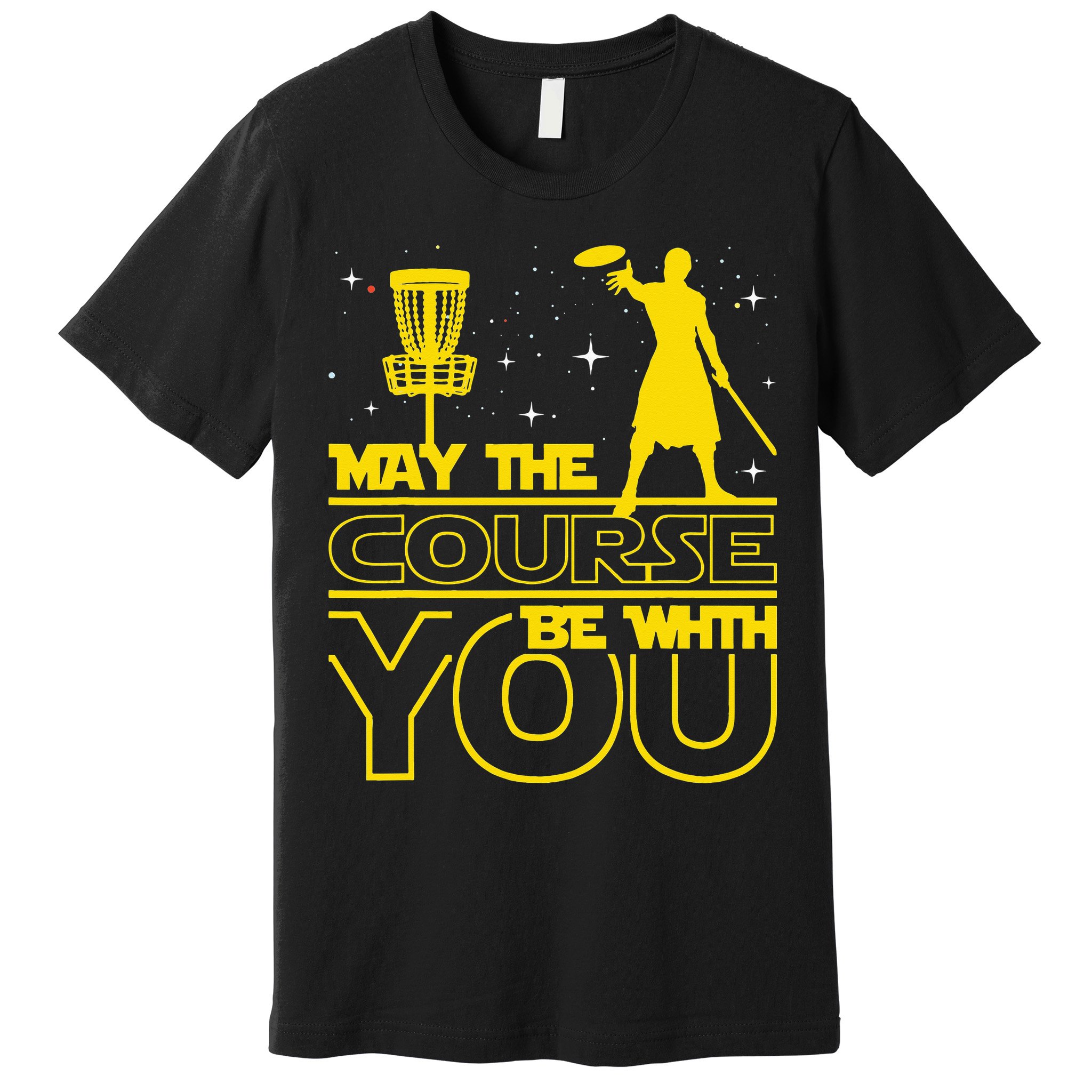 May The Course Be With You - Disc Golf Player Disc Golfer Premium T-Shirt