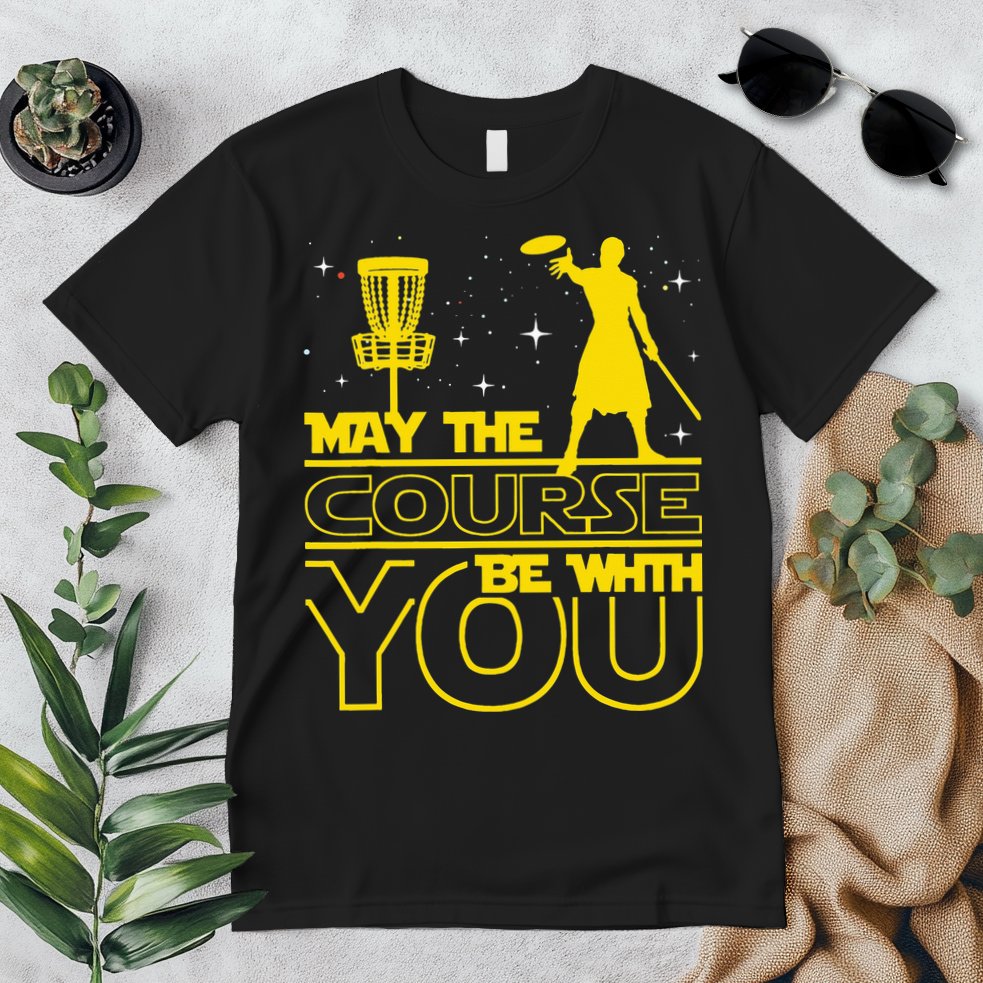 May The Course Be With You - Disc Golf Player Disc Golfer Premium T-Shirt