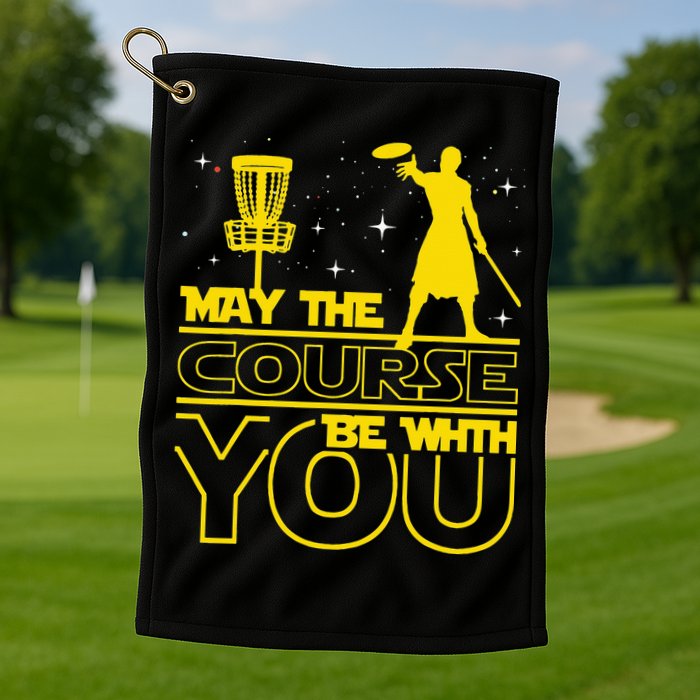 May The Course Be With You - Disc Golf Player Disc Golfer Golf Towel