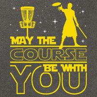 May The Course Be With You - Disc Golf Player Disc Golfer Cotton Canvas Backpack