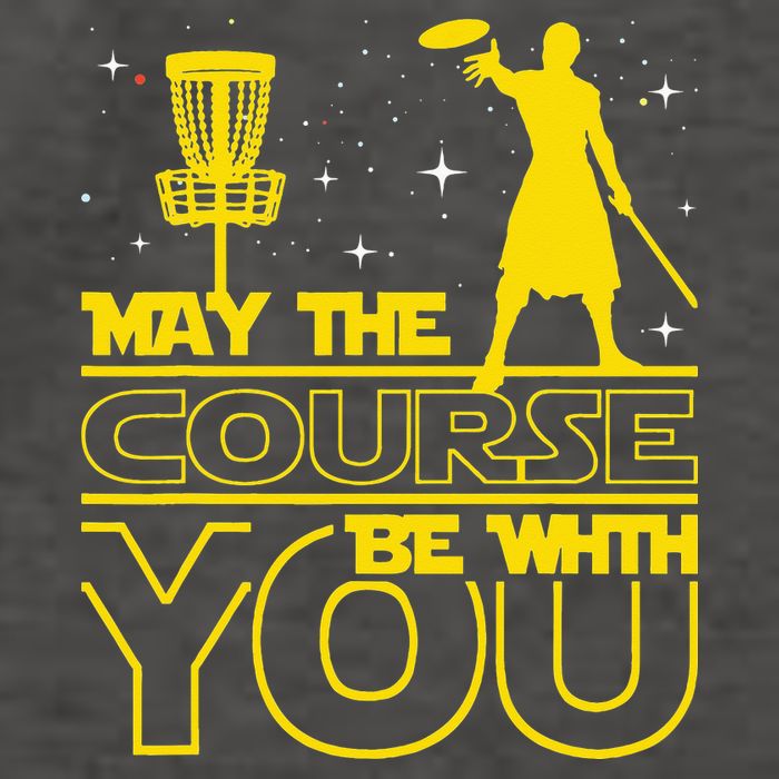 May The Course Be With You - Disc Golf Player Disc Golfer Vector Backpack
