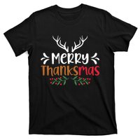 Merry Thanksmas Christmas Thanksgiving Turkey Santa Long Sleeve T-Shirt