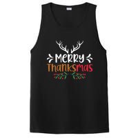 Merry Thanksmas Christmas Thanksgiving Turkey Santa Long Sleeve PosiCharge Competitor Tank