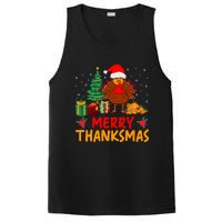 Merry Thanksmas Christmas Thanksgiving Turkey Santa PosiCharge Competitor Tank