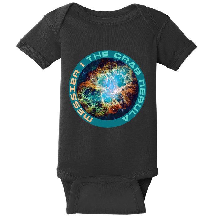 M1 The Crab Nebula Messier Object 1 Astronomy For Astronaut Baby Bodysuit