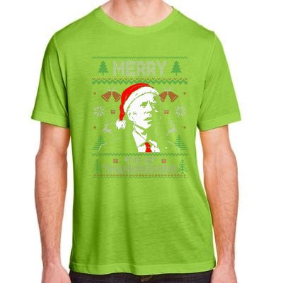 Merry Thanksgiving Christmas Ugly Funny Santa Joe Biden Adult ChromaSoft Performance T-Shirt