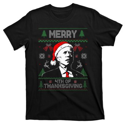 Merry Thanksgiving Christmas Ugly Funny Santa Joe Biden T-Shirt