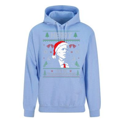 Merry Thanksgiving Christmas Ugly Funny Santa Joe Biden Unisex Surf Hoodie