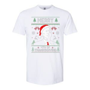 Merry Thanksgiving Christmas Ugly Funny Santa Joe Biden Softstyle CVC T-Shirt