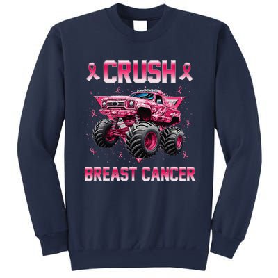 Monster Truck Crush Breast Cancer Awareness Gift Sweatshirt