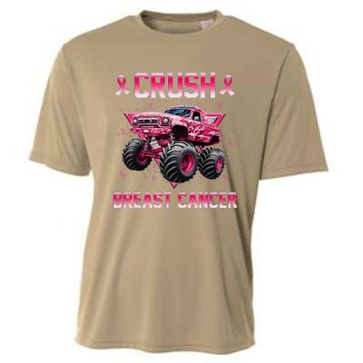 Monster Truck Crush Breast Cancer Awareness Gift Cooling Performance Crew T-Shirt