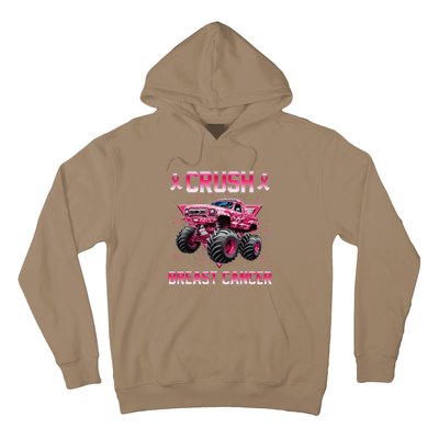 Monster Truck Crush Breast Cancer Awareness Gift Hoodie