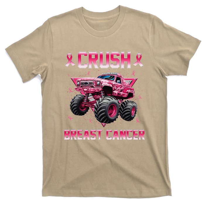 Monster Truck Crush Breast Cancer Awareness Gift T-Shirt