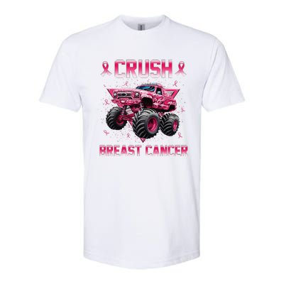 Monster Truck Crush Breast Cancer Awareness Gift Softstyle CVC T-Shirt