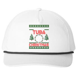 Merry Tuba Christmas Ugly Music Instrut Ugly Xmas Cute Gift Snapback Five-Panel Rope Hat