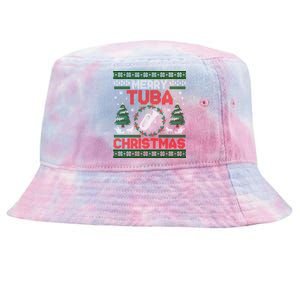 Merry Tuba Christmas Ugly Music Instrut Ugly Xmas Cute Gift Tie-Dyed Bucket Hat