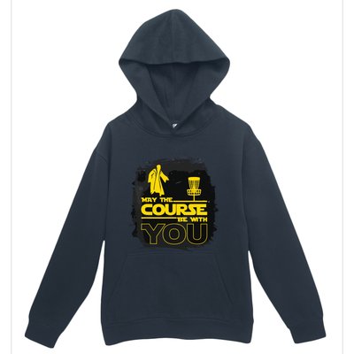 May The Course Be With You Funny Disc Golf Urban Pullover Hoodie