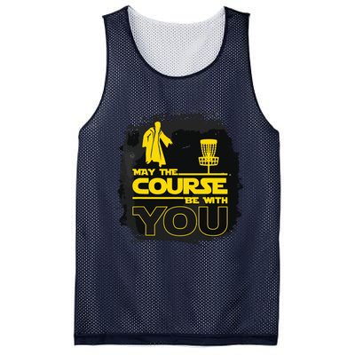 May The Course Be With You Funny Disc Golf Mesh Reversible Basketball Jersey Tank