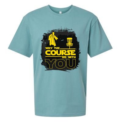 May The Course Be With You Funny Disc Golf Sueded Cloud Jersey T-Shirt