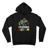 Monster Truck Crushing Austim Shirt Autism Awareness Hoodie